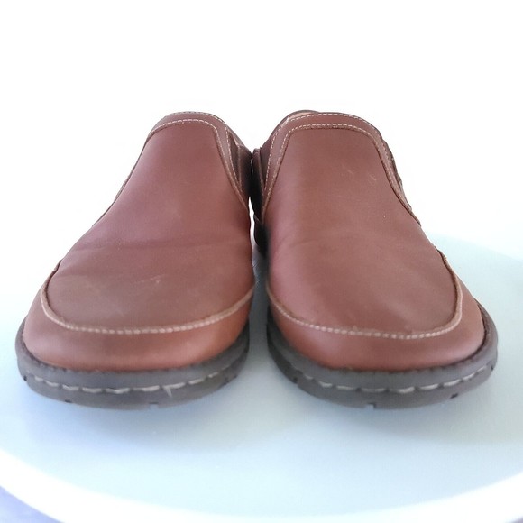 Born Han Sawyer Brown Leather Slip On Loafers Mens Size 7 Casual Comfort - Picture 7 of 10
